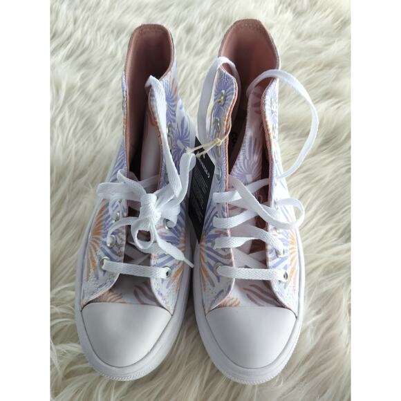 3903) Converse Women Chuck Taylor All Star Move Floral Platform Shoes Size US 9 - Picture 2 of 8